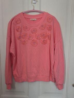 Indigo Thread Co Pink Flower Sweatshirt